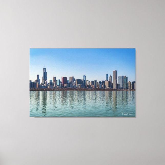 Lienzo Canvas - Chicago Skyline Lake Michigan Illinois (Anverso)
