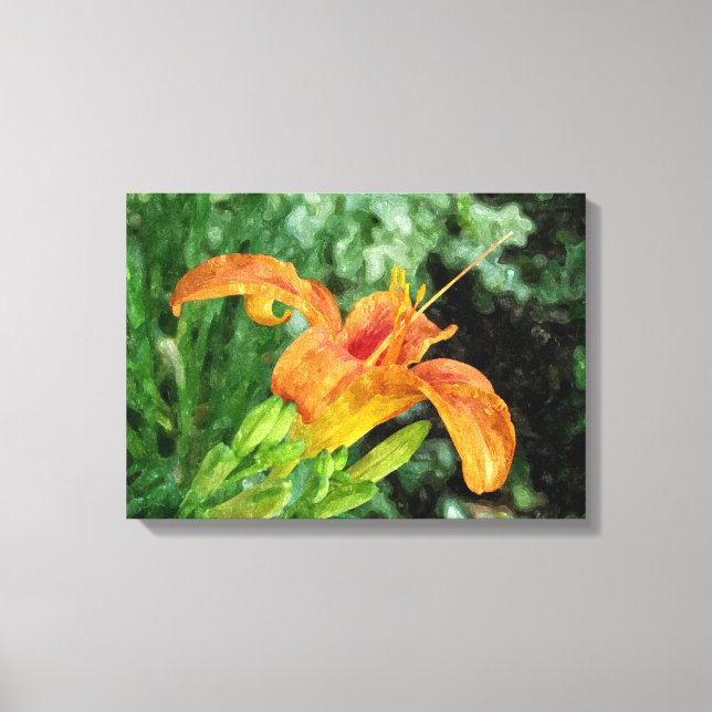 Lienzo Canvas Daylily Watercolor (Anverso)