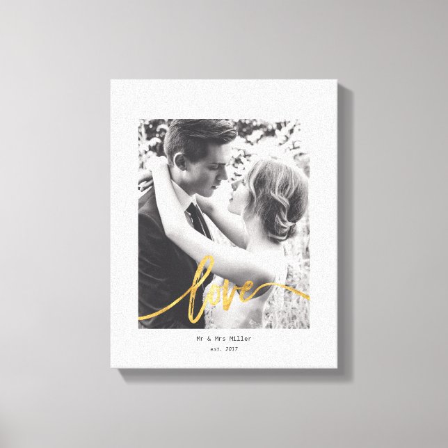 Lienzo Canvas de amor con guiones (Anverso)