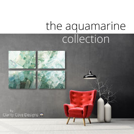 Lienzo Canvas de Aquamarine Gemstone Crystal Stretch