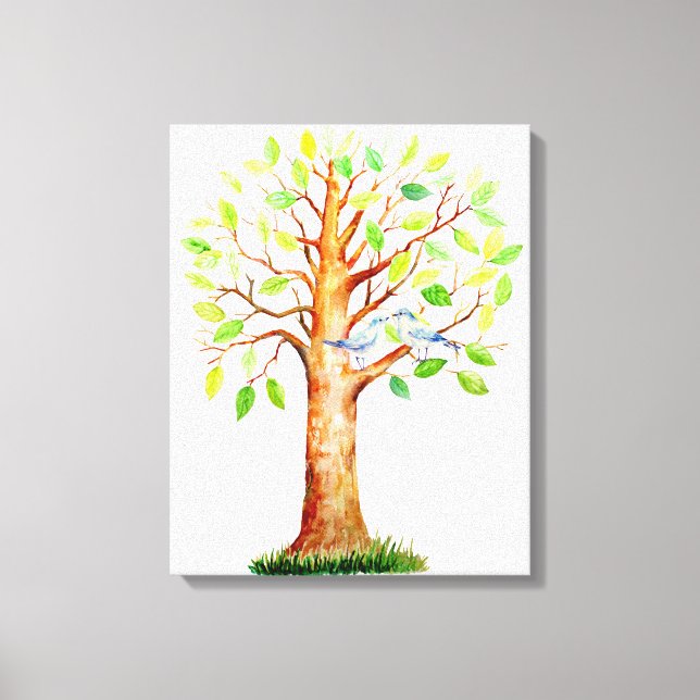 Lienzo Canvas de árbol de firma de boda invitado (Anverso)