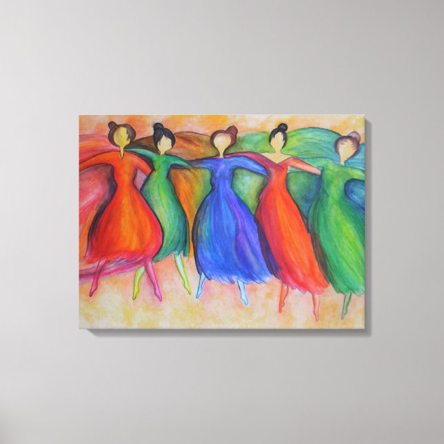 Lienzo Canvas de bailarines (Anverso)