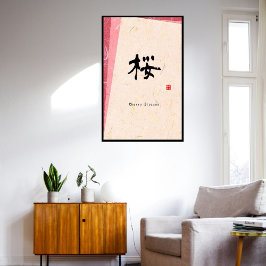 Lienzo Canvas de caligrafía japonesa Minimalista Zen pers