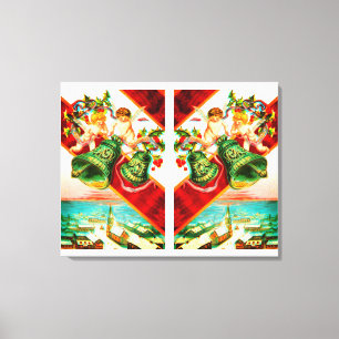 Lienzo Canvas de campanas de canto de Cherubs