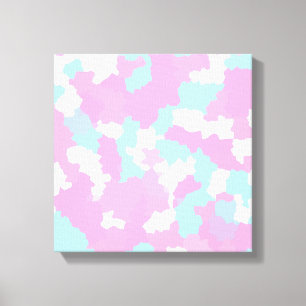 Lienzo Canvas de camuflaje abstractas de color rosa paste