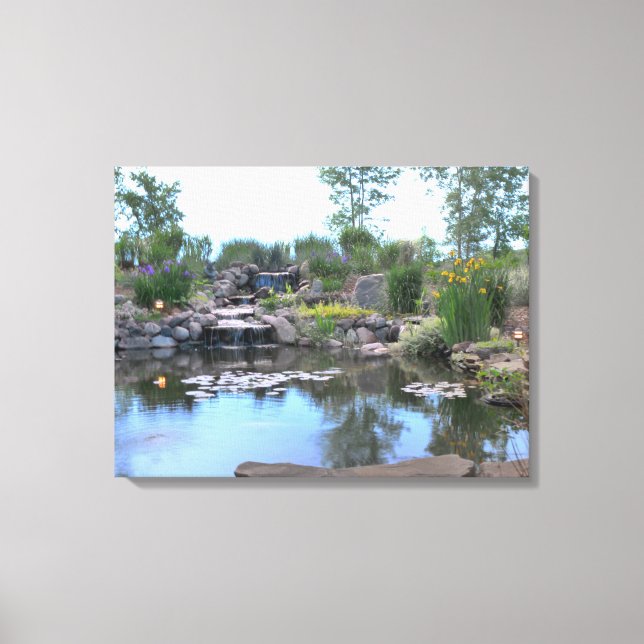 Lienzo Canvas de estanque Koi Pond de 3 niveles (Anverso)
