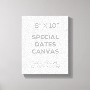 Lienzo Canvas de fechas especiales de 8" x 10"