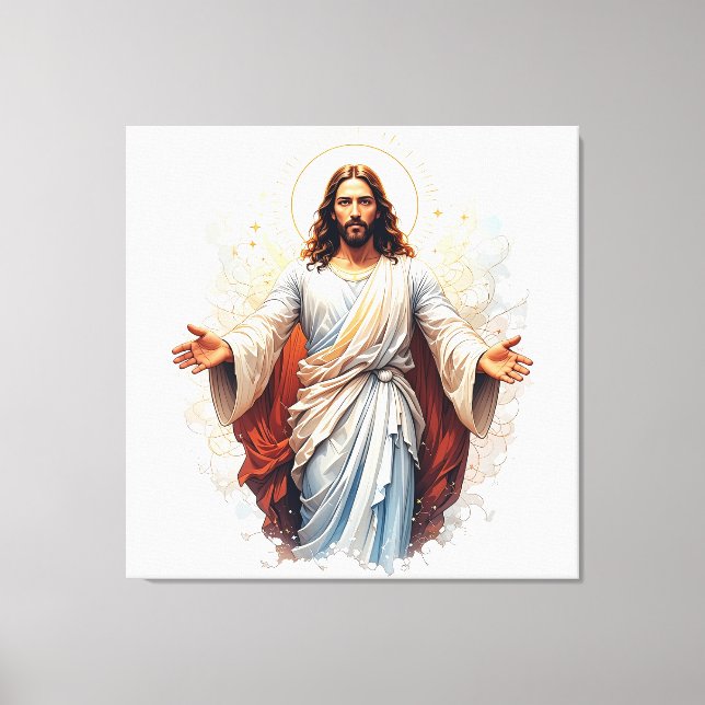 Lienzo Canvas de Jesucristo. (Anverso)