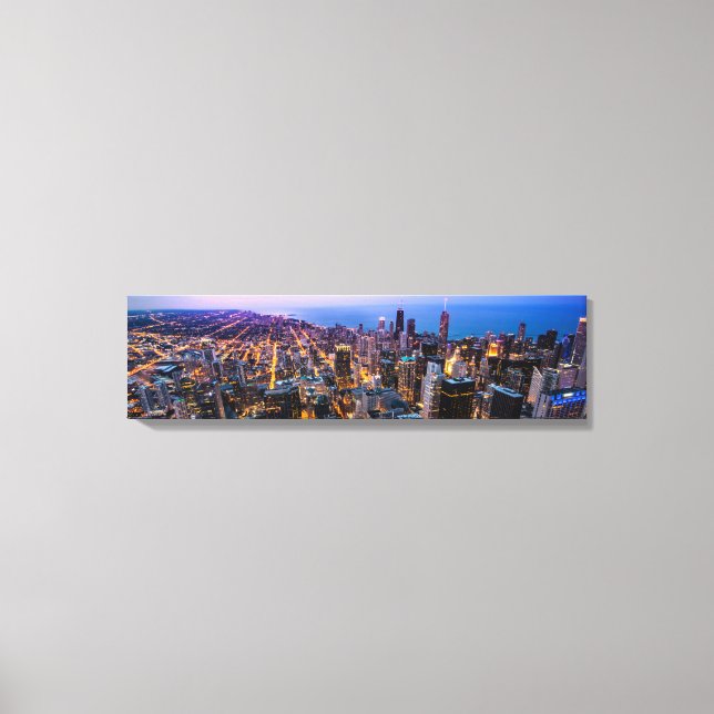 Lienzo Canvas de línea aérea de Chicago Downtown Aerial V (Anverso)