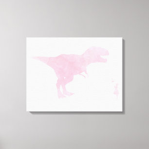 Lienzo Canvas de Niña y Dinosaurios - Chicas TRex Art