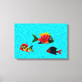 Lienzo Canvas de peces tropicales estiradas