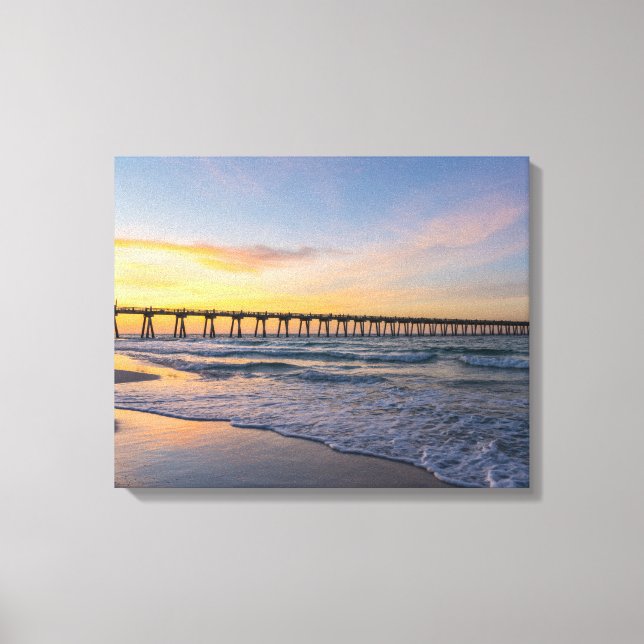 Lienzo Canvas de Sunrise para Pensacola Pier (Anverso)