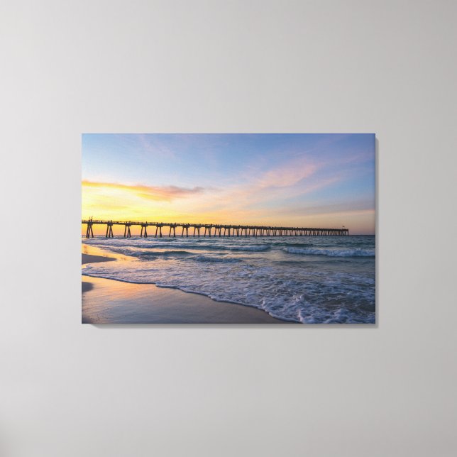 Lienzo Canvas de Sunrise para Pensacola Pier (Anverso)