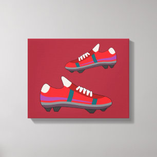 Lienzo Canvas de zapatos de fútbol