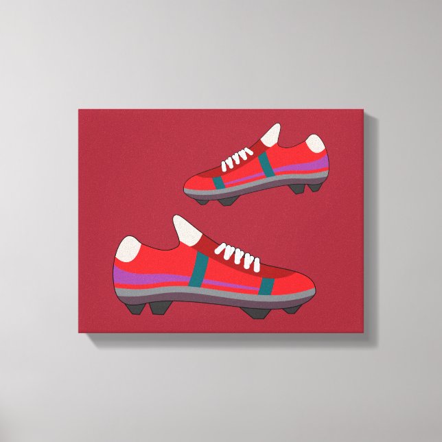 Lienzo Canvas de zapatos de fútbol (Anverso)