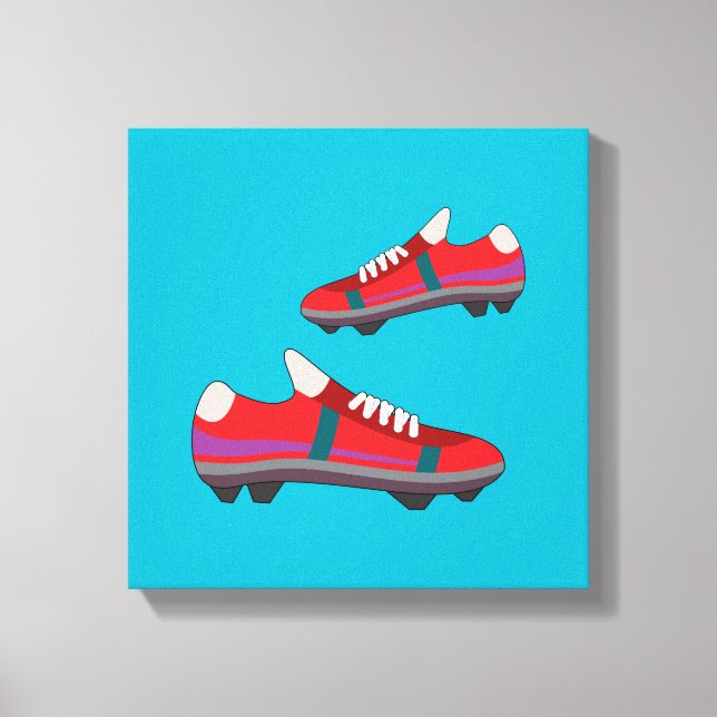 Lienzo Canvas de zapatos de fútbol (Anverso)