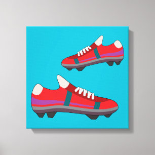 Lienzo Canvas de zapatos de fútbol