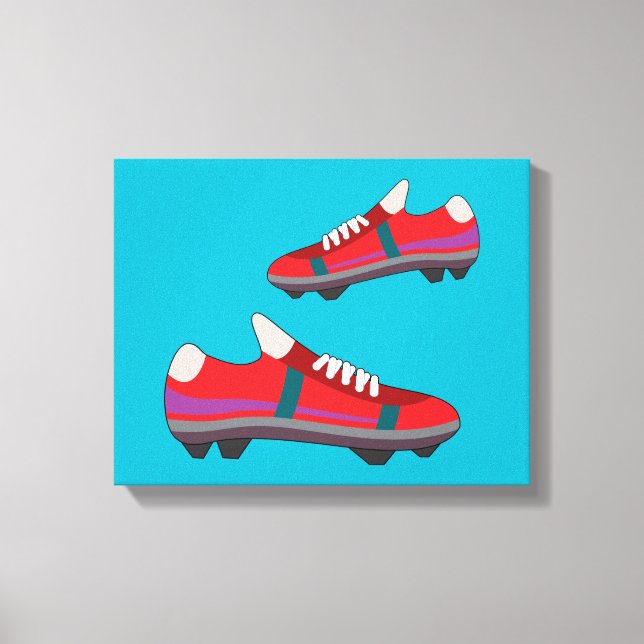 Lienzo Canvas de zapatos de fútbol (Anverso)