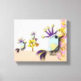 Lienzo Canvas divertidas de pájaros