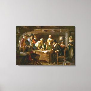 Lienzo Canvas El Mayflower Compact 1620 Jean Leon Ferris