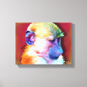 Lienzo Canvas estiradas de Baboon 12x