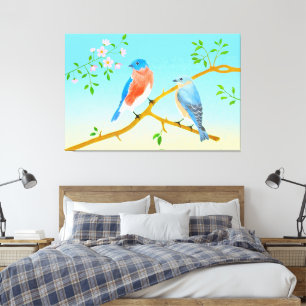 Lienzo Canvas estiradas de Bluebirds