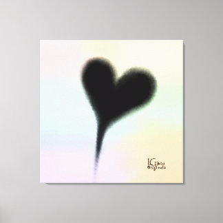 Lienzo Canvas estiradas en el corazón negro