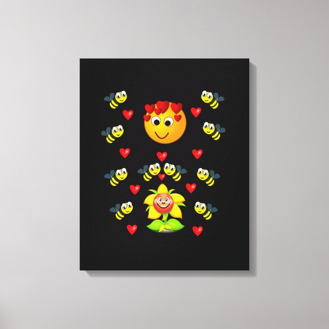 Lienzo Canvas estiradas imprimen abejorro de San Valentín (Anverso)