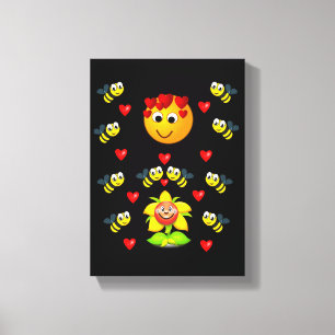 Lienzo Canvas estiradas imprimen abejorro de San Valentín