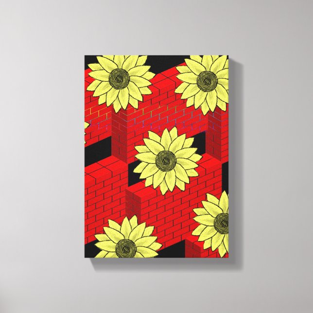 Lienzo Canvas estiradas imprimen la floral del día de la  (Anverso)