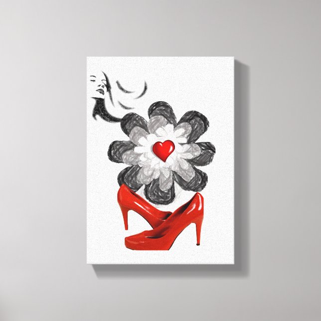 Lienzo Canvas estiradas imprimen la floral del día de la  (Anverso)