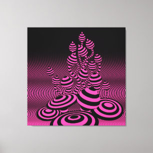 Lienzo Canvas gigantes Neon Fuchsia Magic Mushrooms 1 m².
