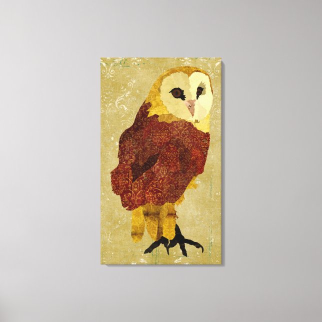 Lienzo Canvas Golden Ruby Owl (Anverso)