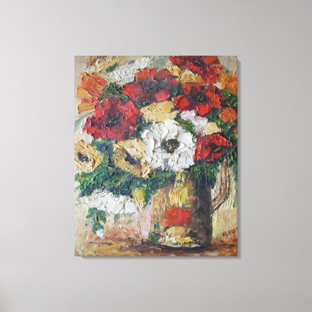 Lienzo Canvas Imprimir Ann Hayes Pintar la mezcla de flor (Anverso)