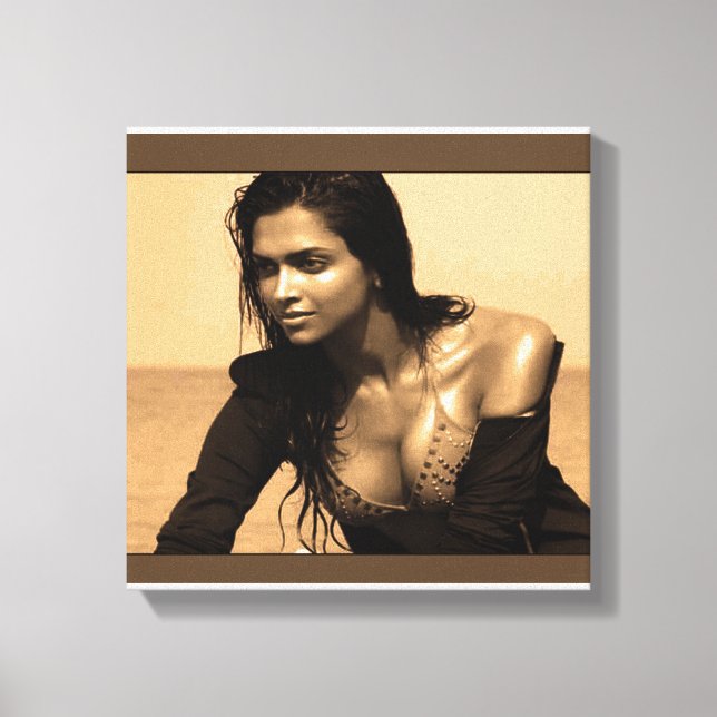 Lienzo CANVAS IMPRIMIR Belleza de cine de Bollywood en In (Anverso)