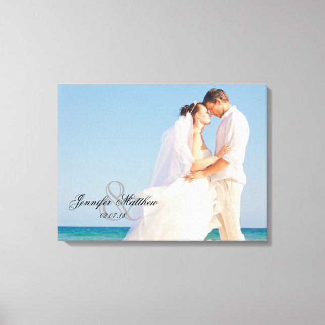 Lienzo Canvas Keepsake de Ampersand Boda Photo (Anverso)
