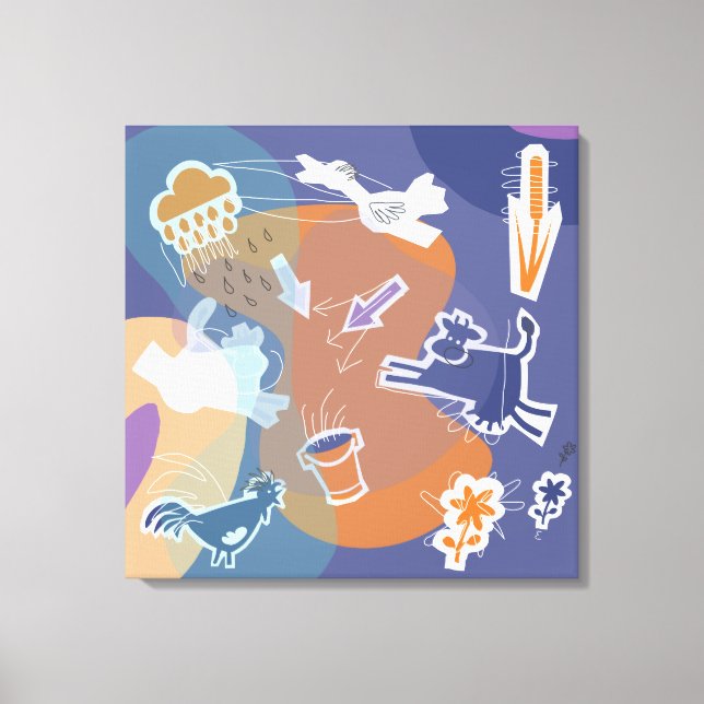 Lienzo canvas koeien buiten (Anverso)