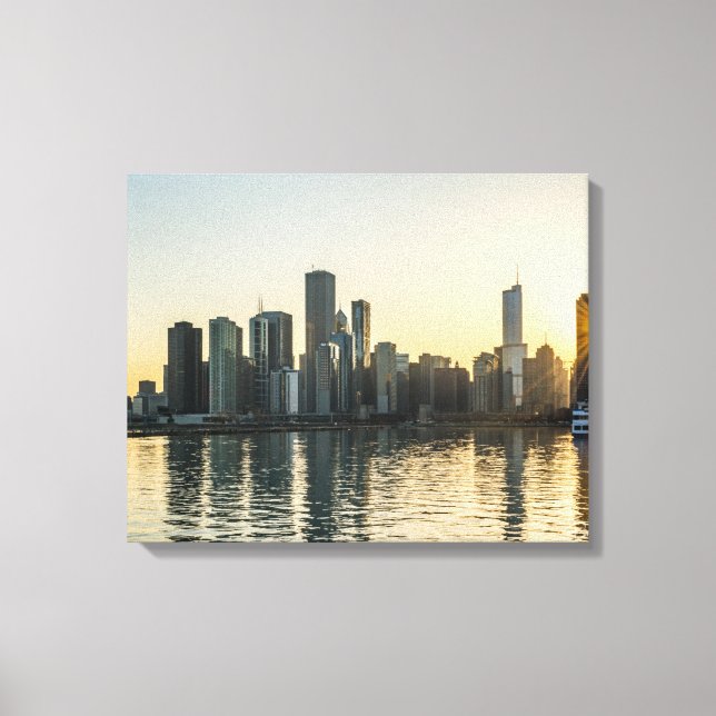 Lienzo Canvas - Línea aérea de Chicago en Illinois al ata (Anverso)