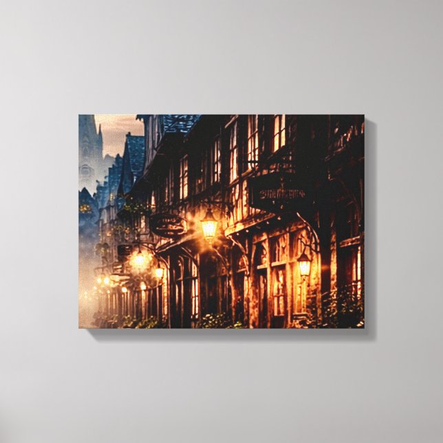 Lienzo Canvas Night Street (Anverso)