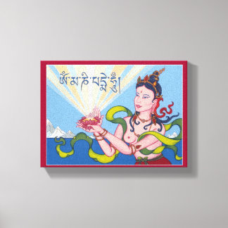 Lienzo CANVAS - Ofreciendo a la diosa el mantra tibetano