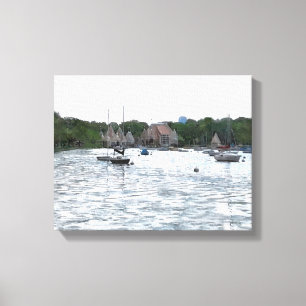 Lienzo CANVAS: Pabellón Lake Harriet y barcos_