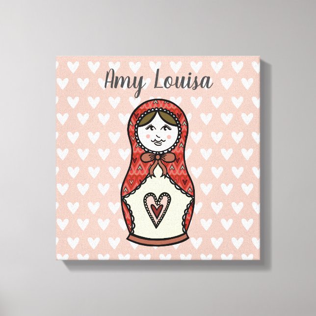 Lienzo Canvas personalizadas rusas de muñeca Matryoshka (Anverso)