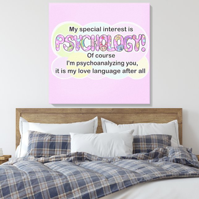 Lienzo Canvas Psychology Love Language (ADHD, Autistic) (Insitu(Dormitorio))