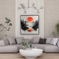 Canvas reflectantes de Zen Lake Sun