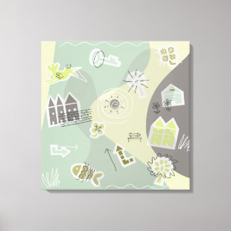Lienzo canvas stad grijstinten