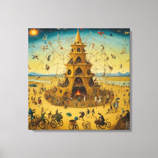 Lienzo Canvas Storm at Burning Man by Bosch (Anverso)