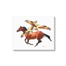 Canvas Thoroughbred Horse Hawks