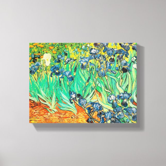 Lienzo Canvas Vincent van Gogh Irises 1889 Flores azules (Anverso)