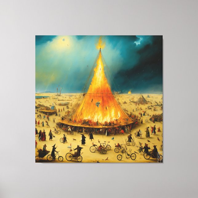 Lienzo Canvas Visionary Storm at Burning Man (Anverso)