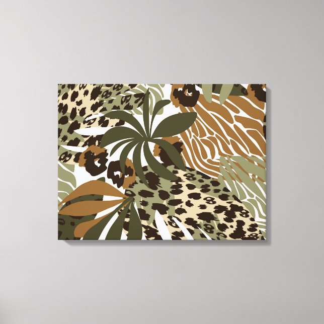 Lienzo Canvas Wall Art-Jungle Animal Print (Anverso)